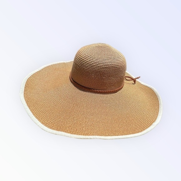 🌻Big Fun Wide Brim Floppy Hat {Outdoors Beach Pool Summer} 56-58 cm EUC - Picture 4 of 12